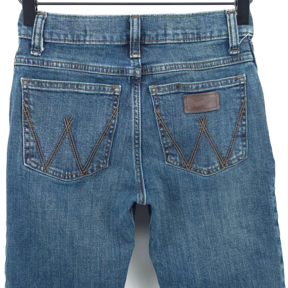 Wrangler Boys Jeans Retro Slim Straight 11 Regular Blue Denim Western Cowboy